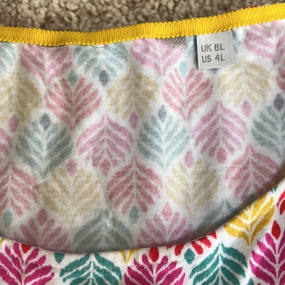 Boden 4L pink multi printed short sleeve dress. - Picture 4 of 7